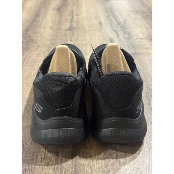 Skechers Work Squad SR-Urgran Mens 10 Black Slip Resistant Shoes 200273/BLK - Picture 6 of 9